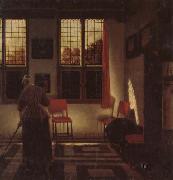 Pieter Janssens Elinga A Dutch Interior oil painting artist